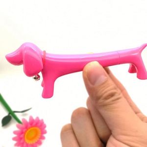 Stylo bille fantaisie en plastique de 1,0 mm en forme de Teckel, motif chien de dessin animé mignon, pour l'étude et la rentrée scolaire, promotion animale - Product Image 2