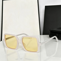 Lunettes de soleil rétro carrées classiques de créateur, monture CP vintage de haute qualité, verres dégradés, protection UV, blanc, unisexe