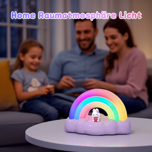 Lampe de chevet LED RGB à changement de couleur, commande tactile, rechargeable, lumière d'ambiance pour chambre à coucher et chambre d'enfant - Product Image 3
