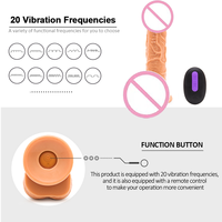 Vibrateur de stimulation du point G, gros dildo réaliste, jouets sexuels, télécommande, 20 vitesses, vibrateur dildo pour femmes