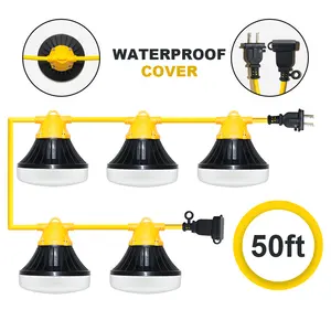 Top-qualität Waterproof licht 50ft 50 birne 55W 1100LM LED String Work licht temporäre Construction String Lights