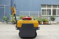 Livraison gratuite, prix d'usine du fabricant : Rouleau compresseur à double tambour à poussée manuelle de 600 kg 800 kg, petit corps, pour la construction de routes en asphalte, à vendre.