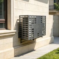 Cache-unité extérieure pour climatiseur en alliage d'aluminium avec design creux pour la ventilation et la réduction du bruit