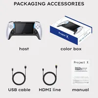 Consola de Juegos Portátil PROJECTX, Nueva Resolución 1920x1080, Batalla para Dos Jugadores, Compatible con PS1, Arcade, Wi-Fi, Juegos Extranjeros Transfronterizos