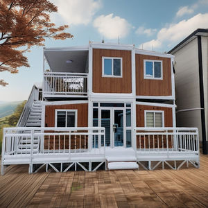 <span class=keywords><strong>Maison</strong></span> conteneur extensible à double étage <span class=keywords><strong>de</strong></span> 40 pieds, en panneaux sandwich d'acier, design moderne, pour usage commercial, bureaux et appartements - Product Image 1