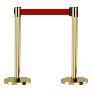 Barrière de sécurité rétractable en acier inoxydable pour la gestion des files d'attente bancaires - Product Image 2