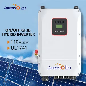 AmenSolar อินเวอร์เตอร์10KW 8KW 5KW อินเวอร์เตอร์ PV อินพุตแบบขนานฟังก์ชันเปิด/ปิดระบบอินเวอร์เตอร์พลังงานแสงอาทิตย์ไฮบริด Mppt กริด