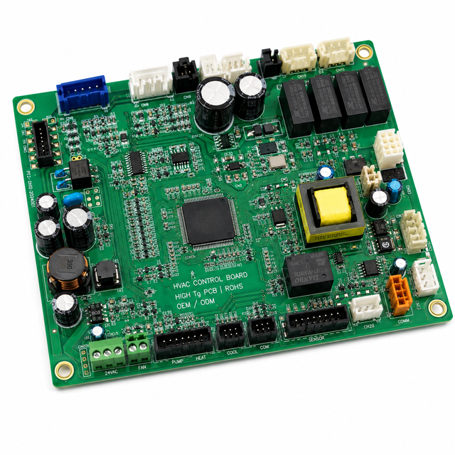 Custom Commercial HVAC System PCB Circuit Board Control Board Fabrication High Tg Impedance Control OEM ODM Production