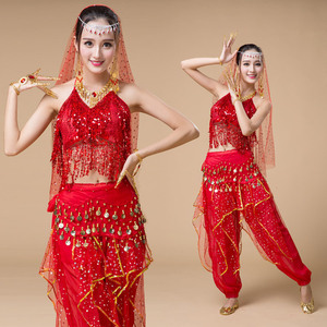 Jh025 Adulto <span class=keywords><strong>Sexy</strong></span> Árabe Traje <span class=keywords><strong>de</strong></span> Danza del Vientre Mujeres Trajes <span class=keywords><strong>de</strong></span> Danza del Vientre Indio 5PCS Vestido para Vestido <span class=keywords><strong>de</strong></span> Actuación - Product Image 4