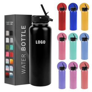 Factory Directly 12 <b>18</b> 32 40Oz Water Tumbler Bottle Gradient Stainless Steel Water Bottles With Straw - Product Image 6