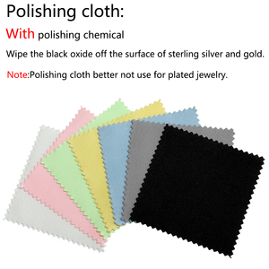 8x8cm Wholesale Customized Logo Premium Anti Tarnish Microfiber Suede Jewelry <strong>Polishing</strong> <strong>Cloth</strong> - Product Image 3