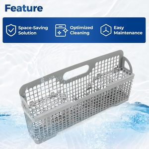 WP8562043 Cesta para Cubiertos de Plástico Gris para Lavavajillas, Compatible con Lavavajillas Whirlpool y Kenmore - Product Image 6
