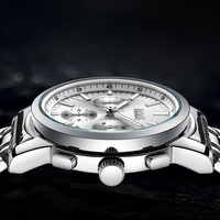Reloj de Cuarzo para Hombre Mark Fairwhale, Acero Inoxidable, Resistente al Agua, Deportivo y Ejecutivo, con Visualización Luminosa de Fecha y Día de la Semana, FW-5056