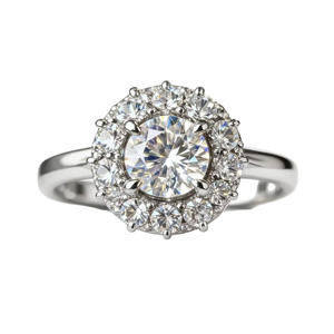 YWJW Anillo de Lujo para Mujer con Moissanita de 3 <span class=keywords><strong>Quilates</strong></span>, Color D, con Engaste de Bisel de Plata de Ley S925, Estilo Europeo y Estadounidense, Modelo Antiguo - Product Image 3