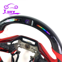 Volant de voiture en fibre de carbone LED à vibrations personnalisé pour Civic Type-R Si Fk8 Fk7 CRV URV XRV de 10e génération, style course