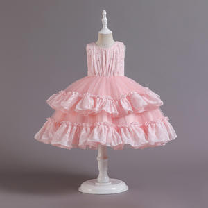 子供用ノースリーブグラデーションプリンセス誕生日2-12Yベビーガール宴会刺繍ふわふわスカート用プロムドレス - Product Image 2