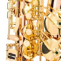 Soprano Saxophone in E-flat Nickel Plated Brass Wind Instrument with Adjustable Dual Mouthpieces for Performance