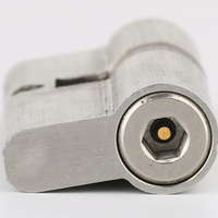 Cylindre de serrure cylindrique CRAT anti-perçage en acier inoxydable 70 mm sans clé argenté pour déverrouillage électronique