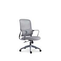 Chaise de bureau ergonomique JOHOOFURNITURE, cadre gris, vente en gros, Cadeira De Escritorio pour bureau à domicile, coussin épais confortable