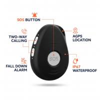 Alarme personnelle Eview EV07 avec détection de chute, localisateur GPS, bouton SOS d'urgence pour personnes âgées