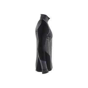 BLAKLADER - 489917329699L Ropa interior Top con cuello y cremallera WARM 100% Merino Gris medio/Negro-EAN 7330509423578 ROPA INTERIOR TÉRMICA - Product Image 4