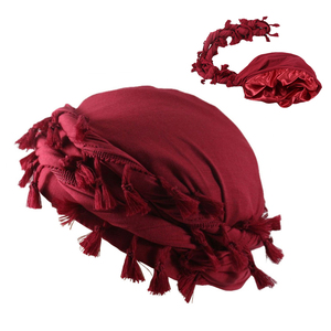 HZM-23207 <span class=keywords><strong>Bonnet</strong></span> Dôme Wave Cap à Pompons Doublé Satin, Chapeau Musulman Respirant, Sous-<span class=keywords><strong>bonnet</strong></span> Durags Turban pour Homme - Product Image 5