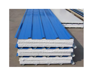 Tôle d'acier <span class=keywords><strong>de</strong></span> couleur sandwich ignifuge pour la construction <span class=keywords><strong>de</strong></span> maisons Panneaux <span class=keywords><strong>de</strong></span> toit d'entrepôt Polystyrène PU Noyau <span class=keywords><strong>de</strong></span> <span class=keywords><strong>laine</strong></span> <span class=keywords><strong>de</strong></span> <span class=keywords><strong>verre</strong></span> Métal - Product Image 2