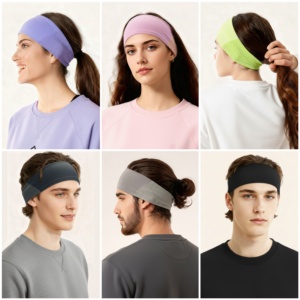 Bandeau <span class=keywords><strong>de</strong></span> sport fin et élastique unisexe pour la course et le yoga, en polyester, anti-transpiration, pour l'entraînement, avec logo personnalisé pour femmes et hommes - Product Image 6