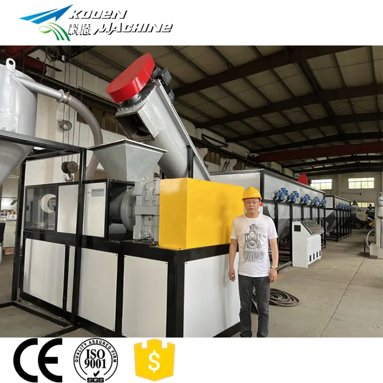 Cost of plastic recycling machine PP PE agriculture film woven jumbo big bags washing line waste plastic recycling machinery