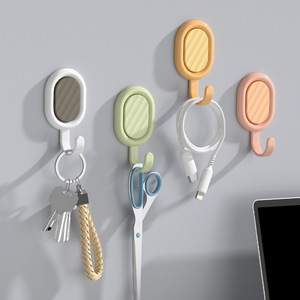 Adhesive <b>Hooks</b> Round Shape 4 Pack Removable <b>Wall</b> Mounted For Home Dormitory Use - Product Image 1