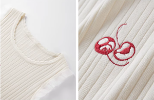 ผู้ผลิตจีน 2025 ODM & OEM เสื้อสเวตเตอร์ถักลายตัวอักษร แต่งผ้าลูกไม้แบบต่อผ้า สไตล์เกาหลี สำหรับผู้หญิง ฤดูร้อน รุ่นใหม่ - Product Image 5