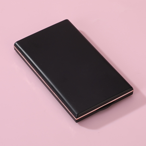 Chất lượng cao màu đen vuông bột nhựa Blush nhỏ gọn <span class=keywords><strong>container</strong></span> với snap ốc vít và gương cho mỹ phẩm bán buôn - Product Image 4
