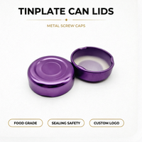 Tapas Metálicas de Hojalata de Color Liso en Stock, de 30mm, 38mm, 58mm, 70mm, 82mm, en Negro, Blanco y Plata, Aptas para Alimentos y Ecológicas para Botellas