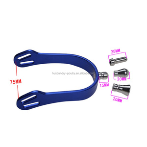 <span class=keywords><strong>Éperons</strong></span> de cheval en aluminium avec 4 tiges interchangeables, <span class=keywords><strong>éperons</strong></span> interchangeables en aluminium pour cheval, couleur noire - Product Image 4