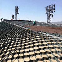 Géocell en plastique alvéolaire texturé et perforé en PEHD, prix fabricant, grille de gravier pour la construction routière