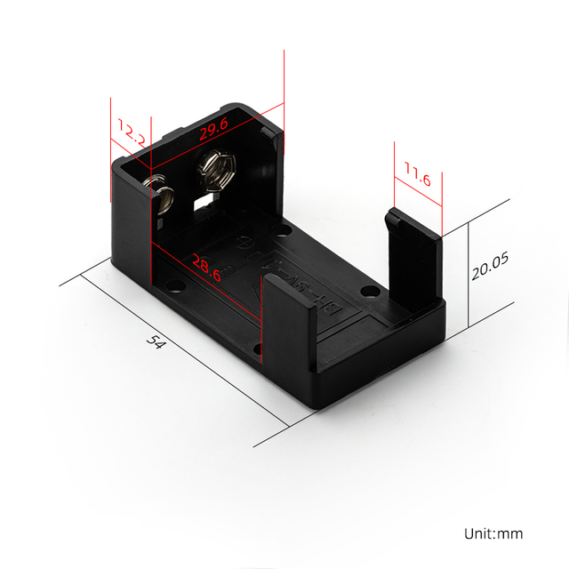 Plastic 9V Cells Battery Holder case Box