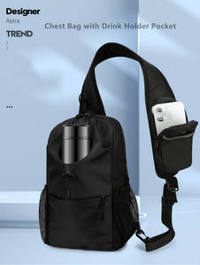 Bolso bandolera de diseñador para hombre y <span class=keywords><strong>mujer</strong></span>, mochila de hombro, Mini bandolera antirrobo para motocicleta, bolsas de pecho con soporte para bebidas - Product Image 3