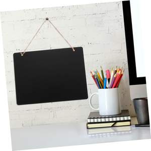 Parliky 4 pièces en bois Double face <span class=keywords><strong>tableau</strong></span> noir cuisine mémo signe effaçable <span class=keywords><strong>tableau</strong></span> signe suspendu babillard en bois effaçable conseil Ha - Product Image 5