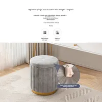 Tabouret et ottoman ronds en papier pour la maison et chaise de salle à manger – Design moderne avec rangement pour chambre à coucher