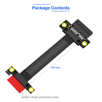 Cable Riser Flexible de PVC PCIe 3.0 X1 de 200 mm, Adaptador PCI-E X1 Macho a Hembra para Tarjetas de Red y Captura de Escritorio