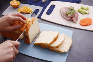 Wheat Straw Chopping Blocks 3 Pieces <strong>Customized</strong> Color PP Heat Resistant Kitchen Cutting <strong>Board</strong> with Holder Easy to Clean - Product Image 2