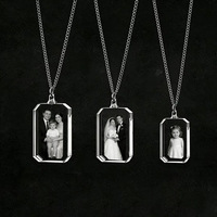 Collier personnalisé en cristal gravé en 3D Small Bridge K9, pendentif cœur DIY, bijou commémoratif personnalisé, cadeau pour anniversaire