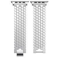 Bracelet de montre Upro Luxury Honeycomb Link pour Apple Watch 11 SE 10 9 8 7 6, bracelet en maille métallique réglable pour hommes et femmes