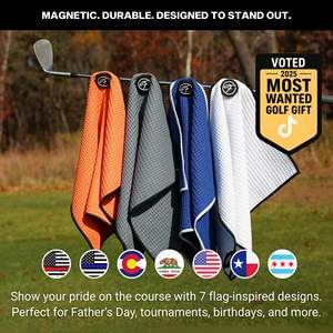 Custom Magnetic Golf Towel with <b>Clip</b> Premium Microfiber Golf Towels <b>for</b> Golf Bags Cart or Club Magnet Golf Rag Accessories - Product Image 6