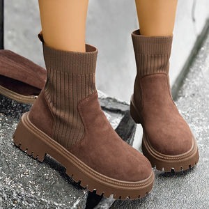 Nuevas Botas Chelsea de Suela Gruesa de Goma para Otoño/Invierno para Mujer, Botines Elegantes y Cómodos de Estilo Retro Británico - Product Image 2