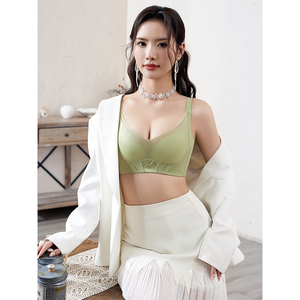 Wholesale Minimizer U <b>Back</b> Side Fat Control Close Fitting Seamless Wireless for Large Bust Luxury Floral Lace <b>Bra</b> - Product Image 1