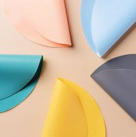 Set de table en silicone, design classique, forme ronde, qualité alimentaire, imperméable, résistant à la chaleur, écologique, antidérapant, durable