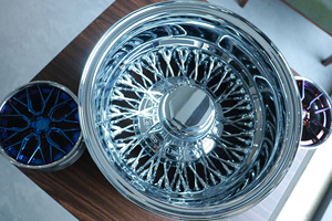 Jantes de luxe en alliage forgé chromé argenté 13/14x7, design classique multi-rayons 5x114.3/5x120 - Product Image 3