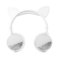 Audífonos con Orejas de Gato, Coloridos, con Purpurina Líquida, para Juegos, para Niños