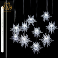 Décoration de plafond de mariage Flocon de neige Toile de fond Lampe suspendue Lumière acrylique pour autre décoration de mariage